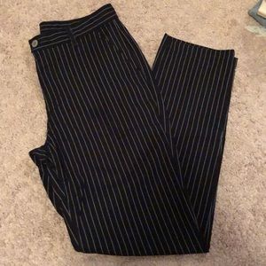 Navy Blue Pinstripe J Galt Pants